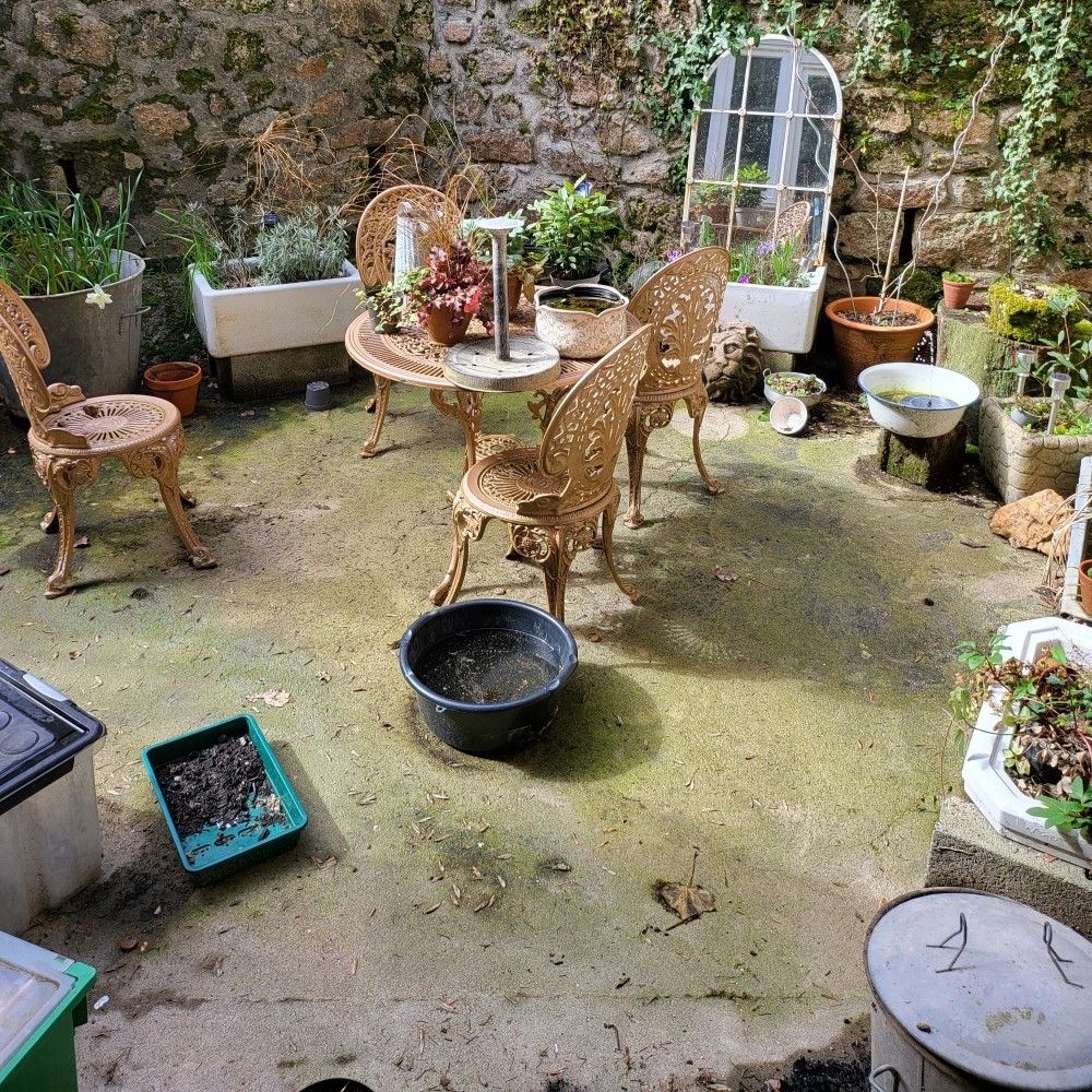 before pressure washing